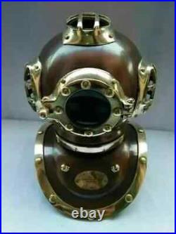 Rare Antique 18 Diving Divers Helmet Mark Vintage Navy Us Sea Deep Scuba Helmet