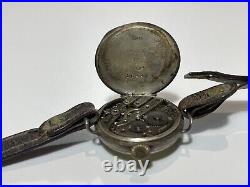 Rare Antique 1913 Elem Trench Watch Hallmarked 925 Silver WW1 Militaria Vintage