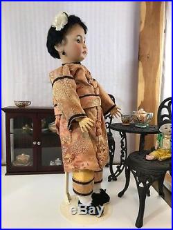 Rare Antique 21 S & H #1329 German Bisque Oriental Asian Character Doll