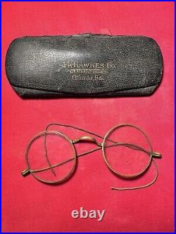 Rare Antique A K Hawkes Co Vintage Eye Glasses Possible Gold