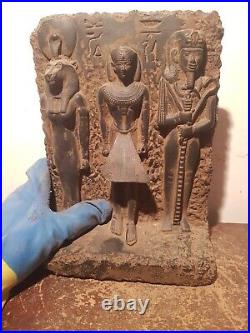 Rare Antique Ancient Egyptian Big Statue King Gods Sekhmet Ptah Isis 2480 BC