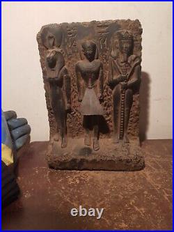 Rare Antique Ancient Egyptian Big Statue King Gods Sekhmet Ptah Isis 2480 BC