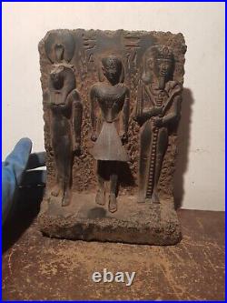 Rare Antique Ancient Egyptian Big Statue King Gods Sekhmet Ptah Isis 2480 BC