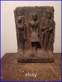 Rare Antique Ancient Egyptian Big Statue King Gods Sekhmet Ptah Isis 2480 BC