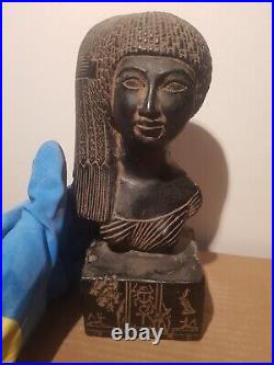 Rare Antique Ancient Egyptian Statue Princess Meritamun Long Head Sun 1353 BC