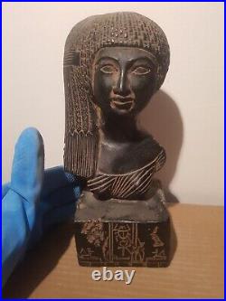 Rare Antique Ancient Egyptian Statue Princess Meritamun Long Head Sun 1353 BC