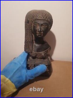 Rare Antique Ancient Egyptian Statue Princess Meritamun Long Head Sun 1353 BC