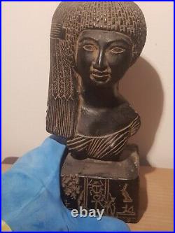 Rare Antique Ancient Egyptian Statue Princess Meritamun Long Head Sun 1353 BC