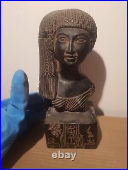 Rare Antique Ancient Egyptian Statue Princess Meritamun Long Head Sun 1353 BC