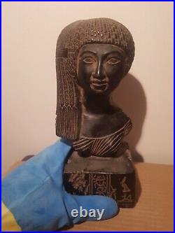 Rare Antique Ancient Egyptian Statue Princess Meritamun Long Head Sun 1353 BC