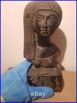 Rare Antique Ancient Egyptian Statue Princess Meritamun Long Head Sun 1353 BC