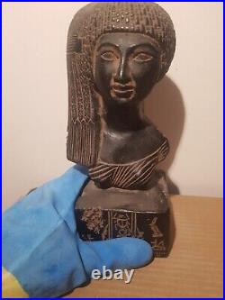 Rare Antique Ancient Egyptian Statue Princess Meritamun Long Head Sun 1353 BC