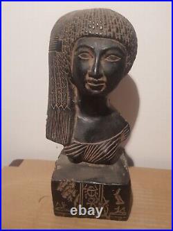 Rare Antique Ancient Egyptian Statue Princess Meritamun Long Head Sun 1353 BC