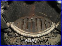Rare Antique Art Nouveau cast iron parlor stove for repair or restoration