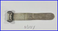 Rare Antique Chinese silver gilt hairpin Vintage Flower Engraved Asian