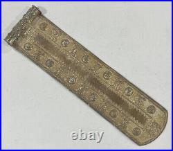 Rare Antique Chinese silver gilt hairpin Vintage Symbols Characters Engraved