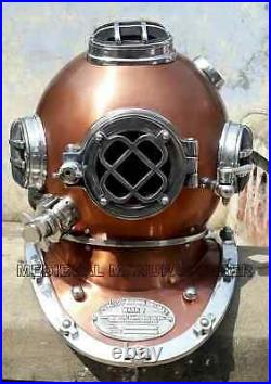 Rare Antique Diving Divers 18Mark V Vintage Navy U. S Sea Deep Scuba Helmet Gift