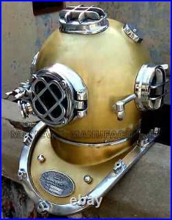 Rare Antique Diving Divers Designer Mark V Vintage Navy Us Sea Deep Scuba Helmet