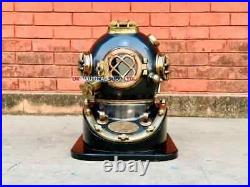 Rare Antique Diving Divers Designer Mark V Vintage Navy Us Sea Deep Scuba Helmet