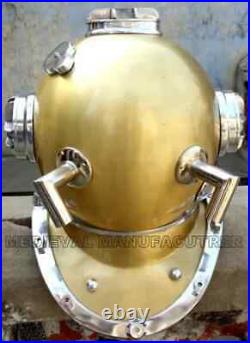 Rare Antique Diving Divers Designer Mark V Vintage Navy Us Sea Deep Scuba Helmet