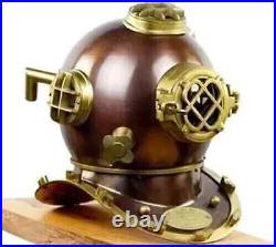 Rare Antique Diving Divers Helmet Mark V Vintage Navy Us Sea Deep Helmet. Scuba