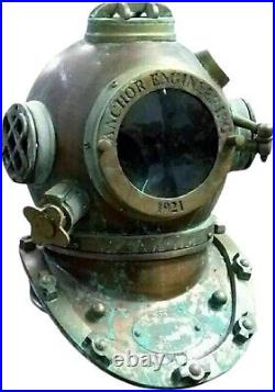 Rare Antique Diving Divers Helmet Mark V Vintage Navy Us Sea Deep Scuba Helme