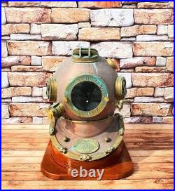 Rare Antique Diving Divers Helmet Mark V Vintage Navy Us Sea Deep Scuba Helme