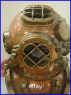 Rare Antique Diving Divers Helmet Mark V Vintage Navy Us Sea Deep Scuba Helme