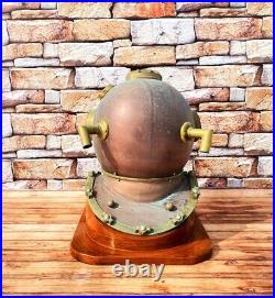 Rare Antique Diving Divers Helmet Mark V Vintage Navy Us Sea Deep Scuba Helme