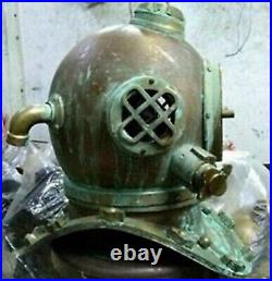 Rare Antique Diving Divers Helmet Mark V Vintage Navy Us Sea Deep Scuba Helme