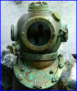 Rare Antique Diving Divers Helmet Mark V Vintage Navy Us Sea Deep Scuba Helme