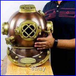 Rare Antique Diving Divers Helmet Mark V Vintage Navy Us Sea Deep Scuba Helmet