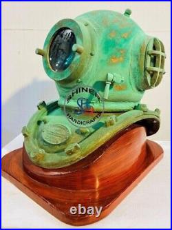 Rare Antique Diving Divers Helmet Mark V Vintage Navy Us Sea Deep Scuba Helmet