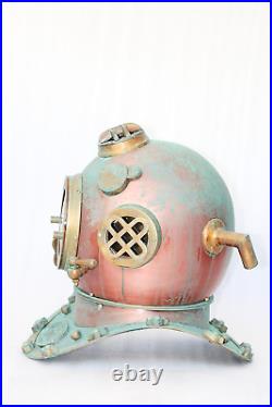 Rare Antique Diving Divers Helmet Mark V Vintage Navy Us Sea Deep Scuba Helmet