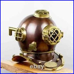 Rare Antique Diving Divers Helmet Mark V Vintage Navy Us Sea Deep Scuba Helmet