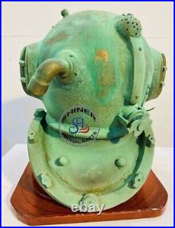 Rare Antique Diving Divers Helmet Mark V Vintage Navy Us Sea Deep Scuba Helmet