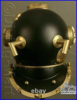 Rare Antique Diving Divers Helmet Mark V Vintage Navy Us Sea Deep Scuba Helmet