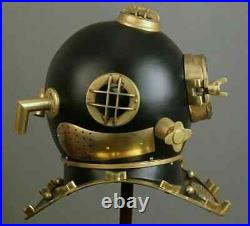 Rare Antique Diving Divers Mark V Vintage Navy Us Sea Deep Scuba Helmet