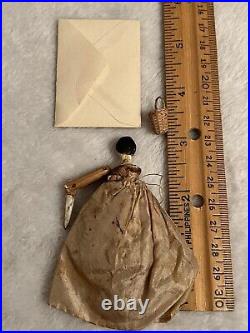 Rare Antique Early 1820s Handmade Grodnertal Wooden 3 Doll Original Dress As Is