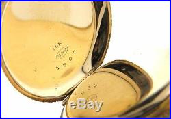 Rare Antique Elgin 14K Hunter Solid Gold Case Pocket Watch Circa 1887