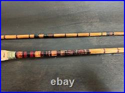 Rare Antique MA SHIPLEY Bamboo Fly Fishing Rod Wood Reel Seat Philadelphia