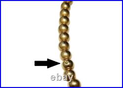 Rare Antique Old Vintage Ballou 10K Gold Art Deco Ball Bead Victorian Necklace