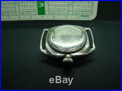 Rare Antique Sterling Silver Rolex Oyster Cushion Gents Watch 1930