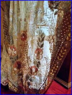 Rare! Antique Victorian Edwardian Titanic Era Beaded Dinner Gown c. 1911-1912