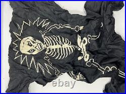 Rare Antique Vintage 1930's Halloween Gauze Skeleton Skull Mask Costume