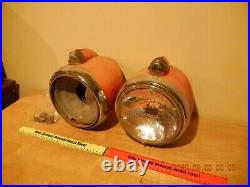 Rare Antique Vintage 1950's Fire Truck Headlights, Good for Street Rod or Rat Rod
