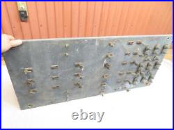 Rare Antique Vintage 40 x 18 Slate Electrical Panel Board Copper Knife Switch