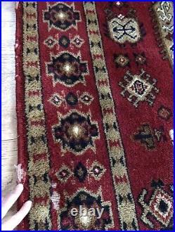 Rare Antique Vintage Handmade Wool Rug 4ft 9 X 6ft 4 Made/Imported to USSR