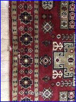 Rare Antique Vintage Handmade Wool Rug 4ft 9 X 6ft 4 Made/Imported to USSR