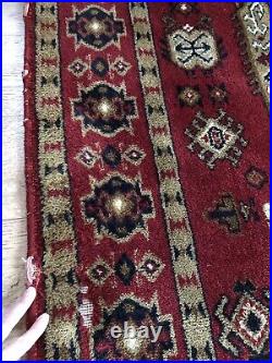 Rare Antique Vintage Handmade Wool Rug 4ft 9 X 6ft 4 Made/Imported to USSR